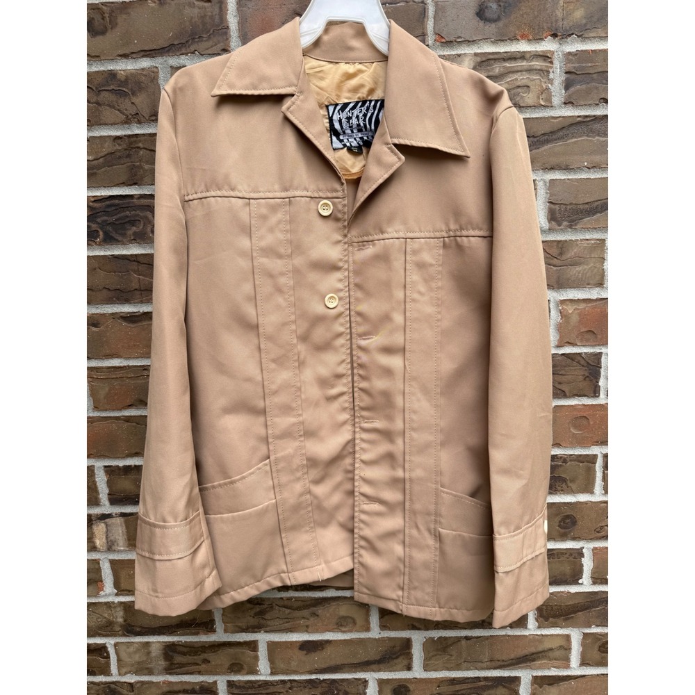 Hunter's Gear Gino De Roma Beige Blazer‎ Jacket Mens Sz 38 100% Polyester Retro